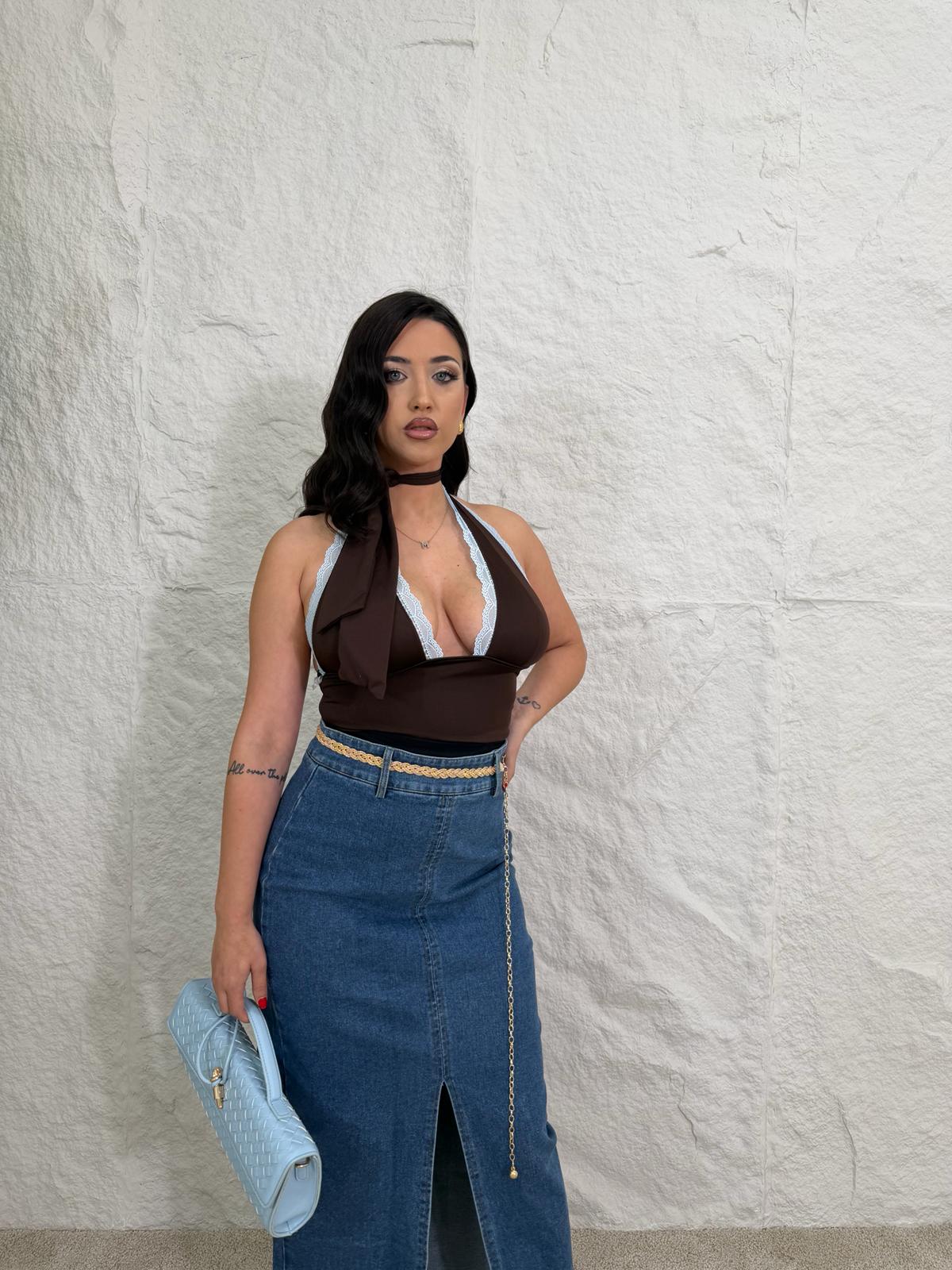 Top Nadia con pizzo