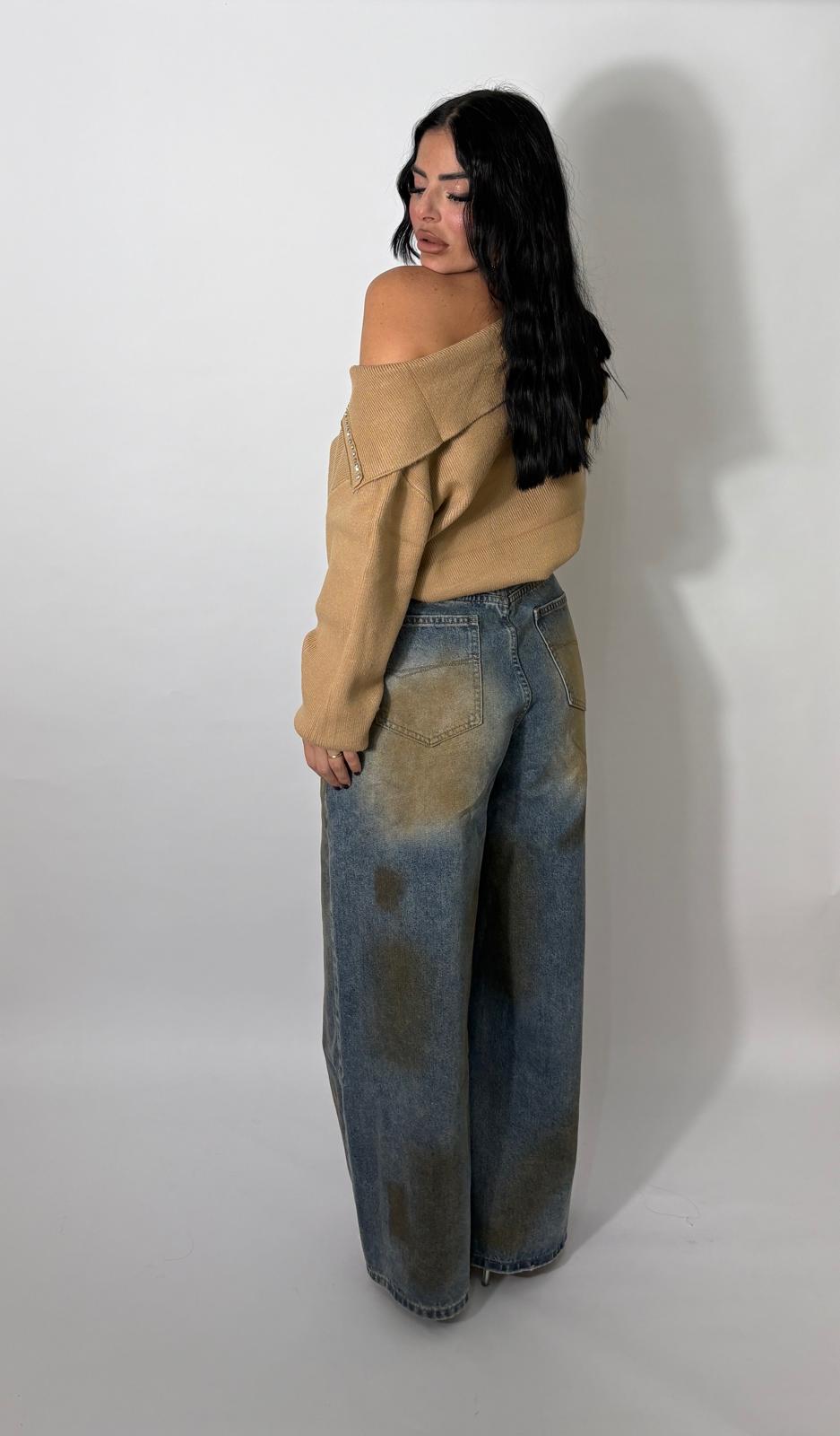 Jeans cowboy con cintura