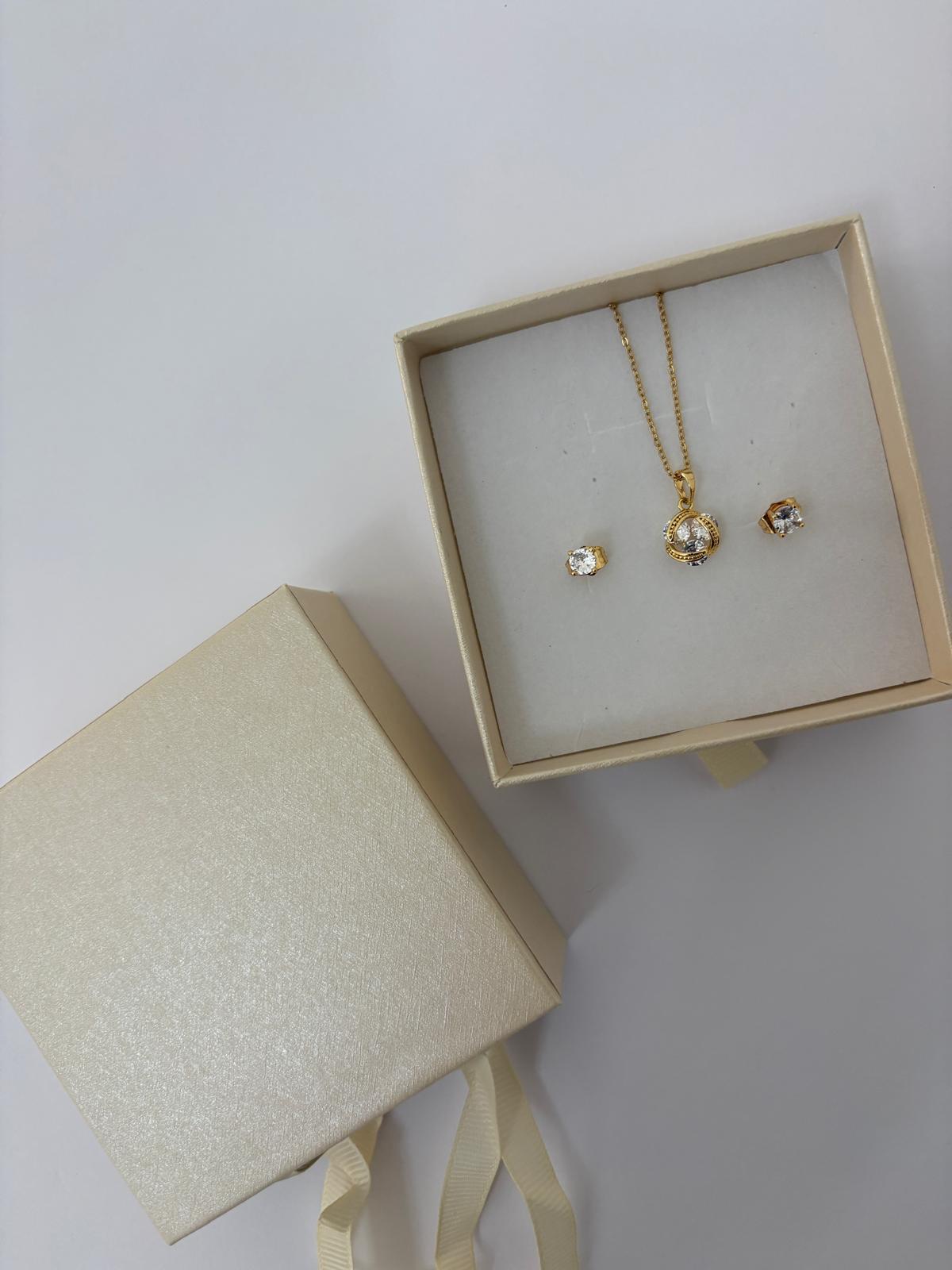 Set collana e orecchini "oggi domani e per sempre"