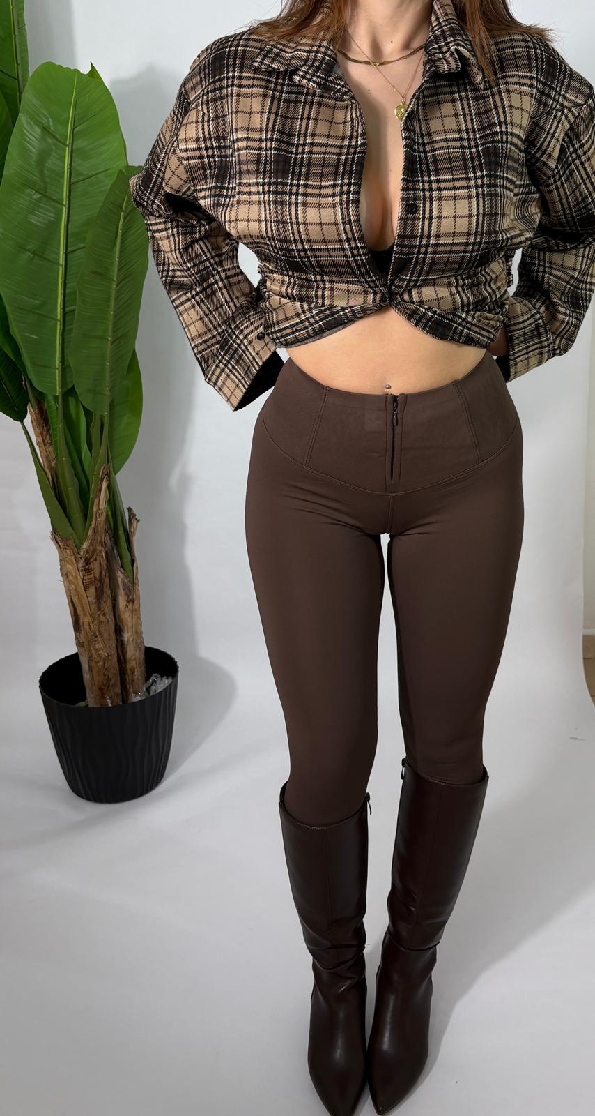 Leggings modellanti con zip