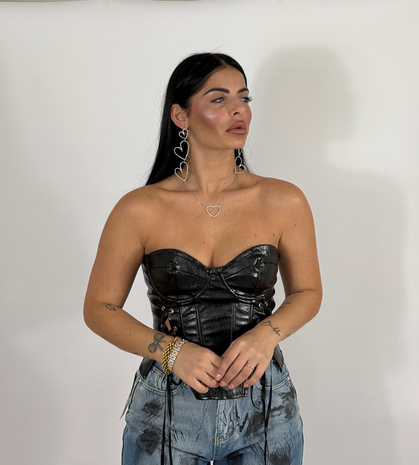 Corsetto in eco-pelle Ibiza