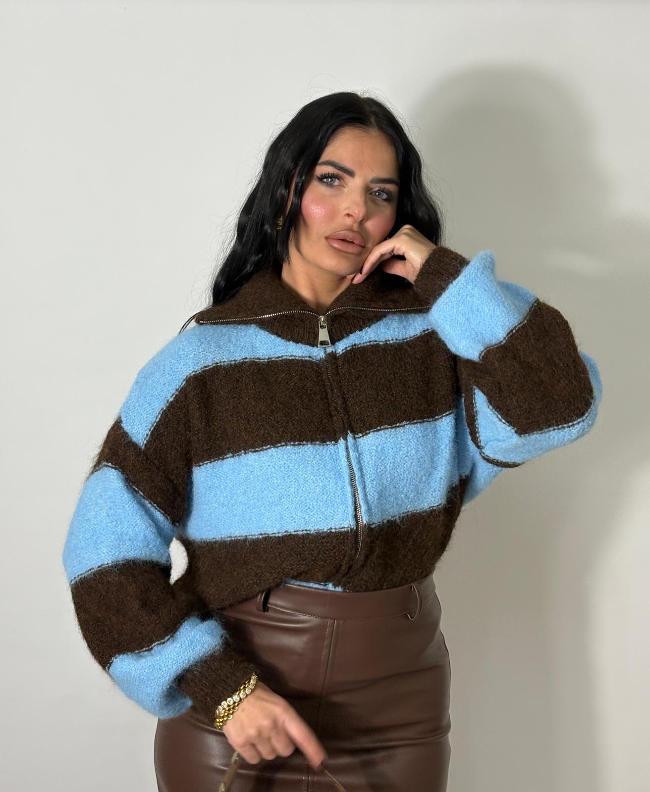 Maglione con zip Tanya