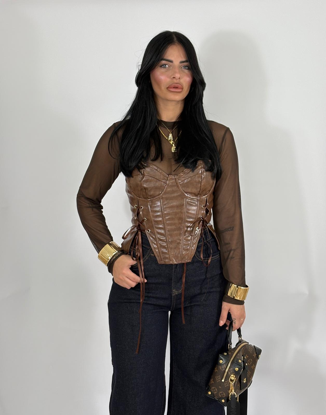 Corsetto in eco-pelle Ibiza