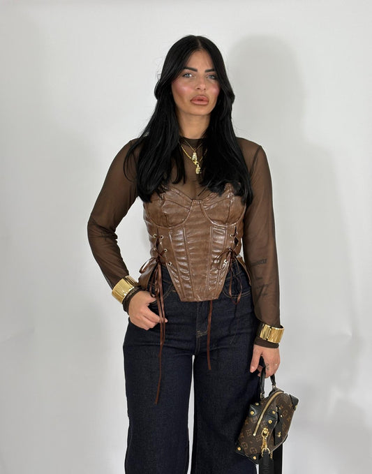 Corsetto in eco-pelle Ibiza
