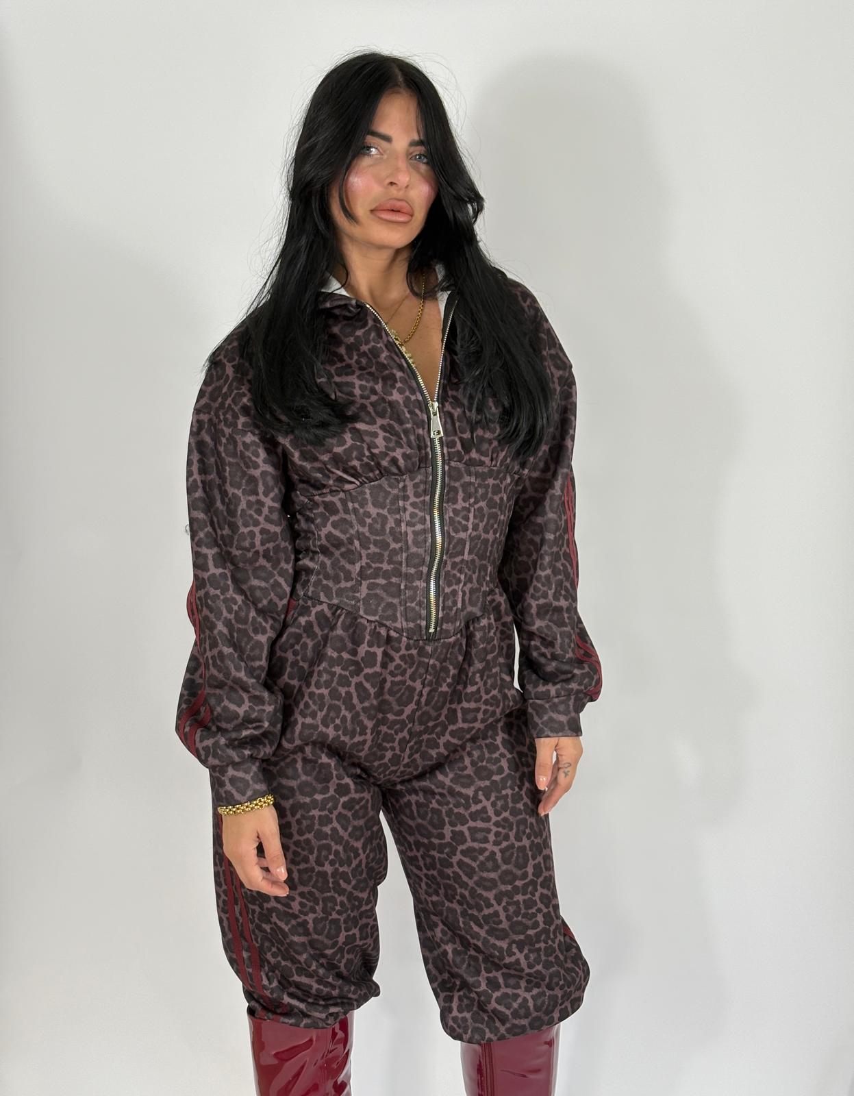 Tutone animalier Zeudi  con bustino