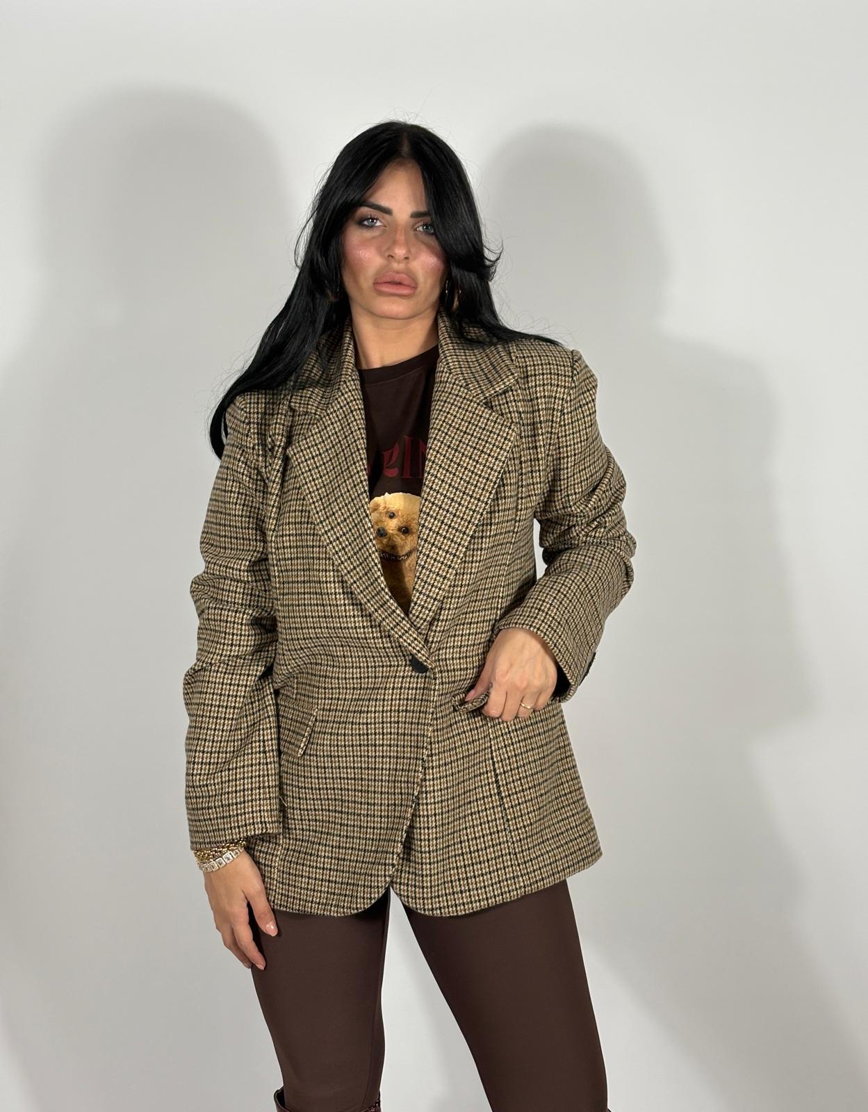 Giacca a quadri Iris