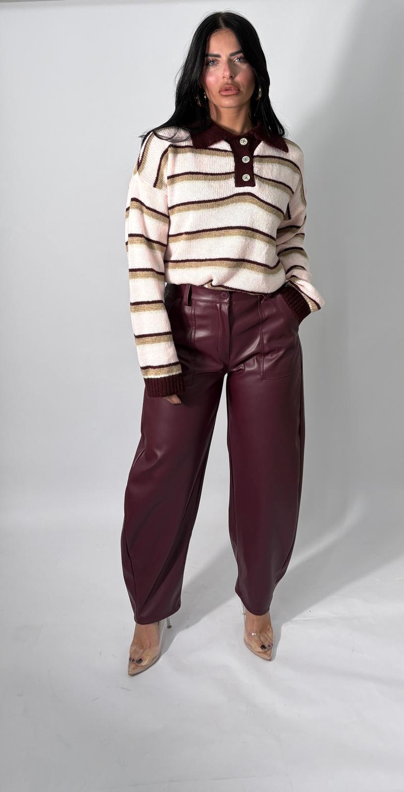 Pantalone Balloon in eco-pelle Robyn