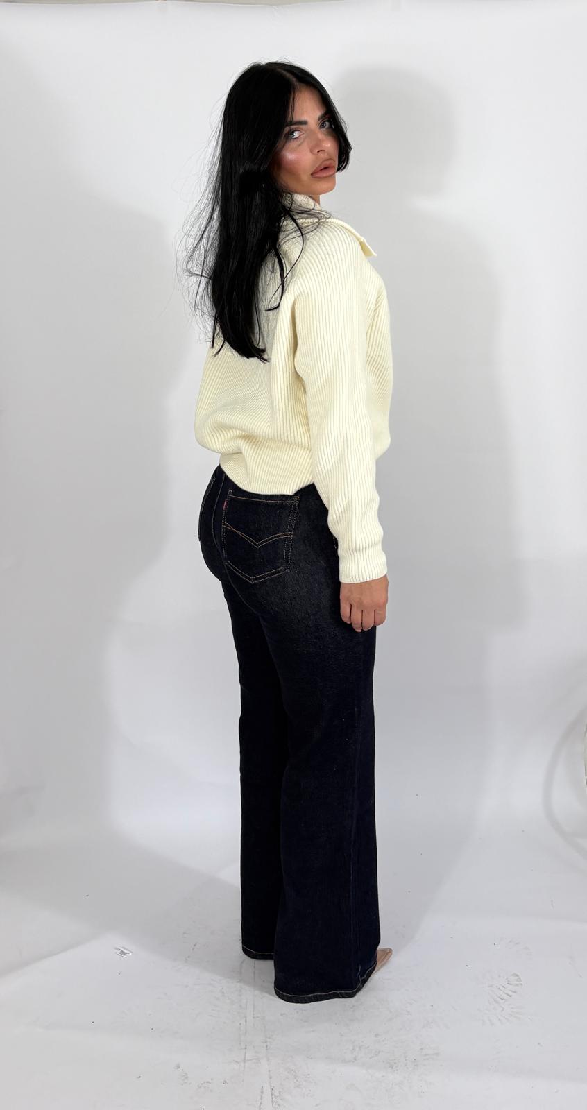 Jeans Palazzo Lavaggio scuro