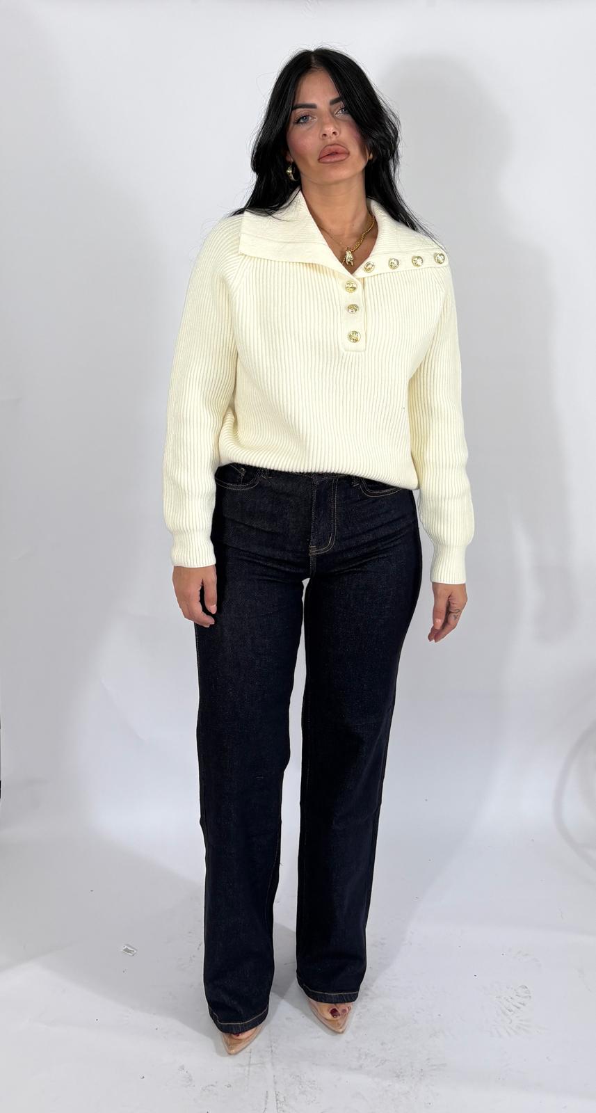 Jeans Palazzo Lavaggio scuro