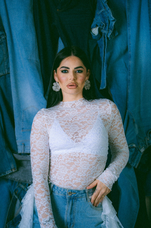 Maglia in pizzo Flora