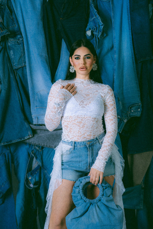 Maglia in pizzo Flora