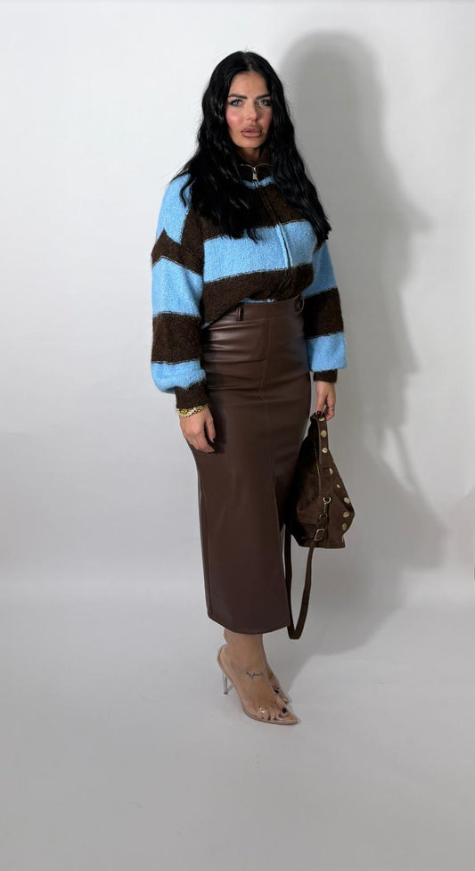 Gonna a tubino in eco-pelle Giorgia