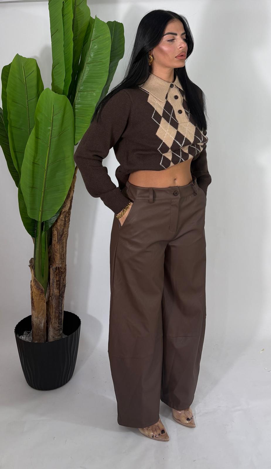 Pantalone in eco-pelle Balloon Virginia