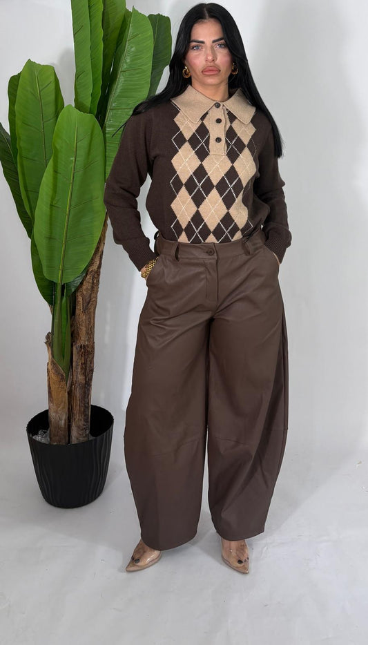 Pantalone in eco-pelle Balloon Virginia