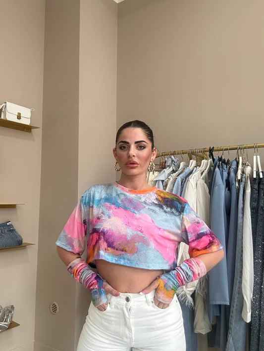 T-shirt crop Paloma