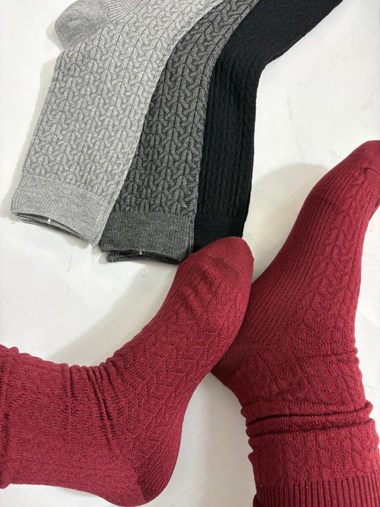 Calzini alti  con trama