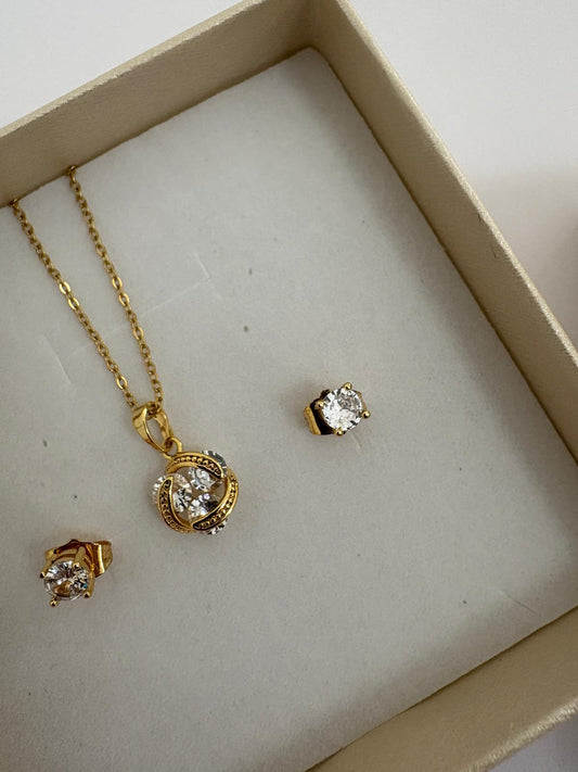 Set collana e orecchini "oggi domani e per sempre"