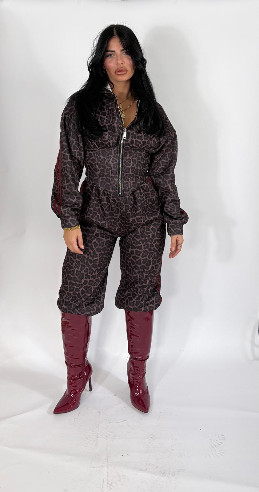 Tutone animalier Zeudi  con bustino